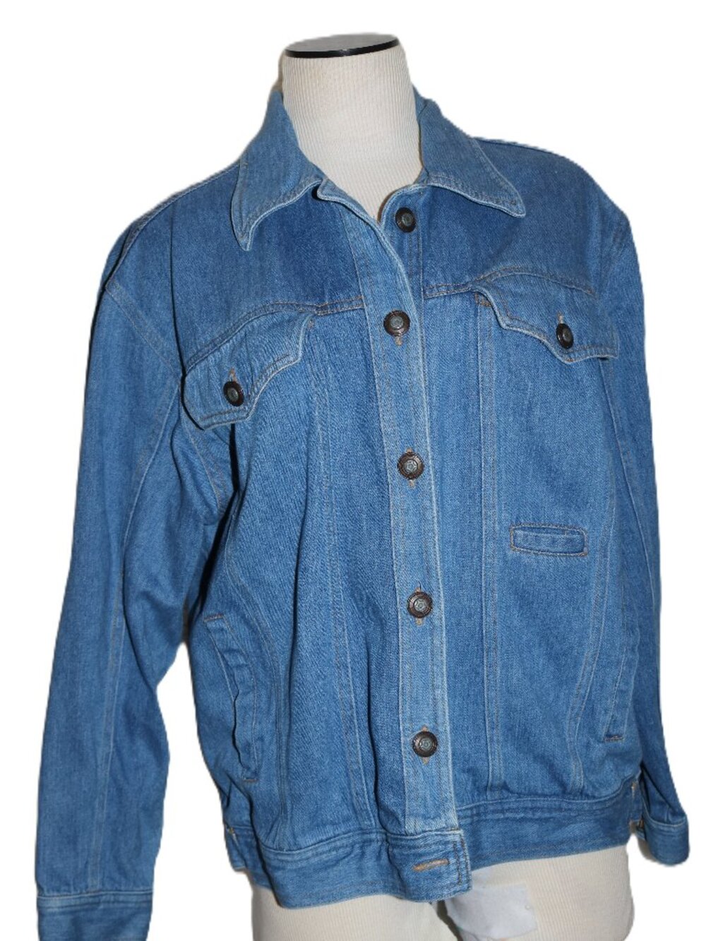 SK Wear vintage denim bluejean jacket size 8